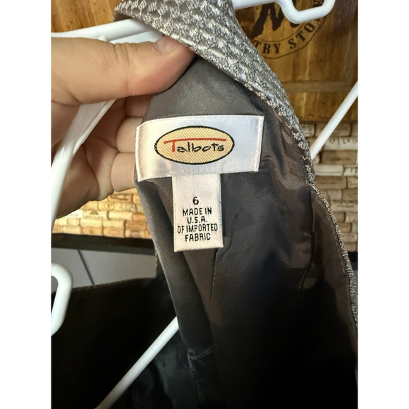 Vintage Y2K Talbots Sleeveless Silver Metallic V-neck Dress Size 6 Holiday - Picture 5 of 6